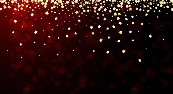 Red festive background with stars. — Stock Vector