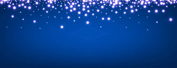 Bannière lumineuse bleue abstraite de Noël . — Image vectorielle