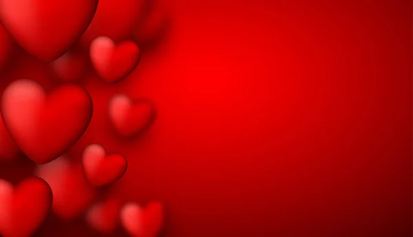 Alla hjärtans kärlek bakgrund med hjärtan. — Stock vektor
