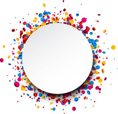 daire şekli konfeti şablonu