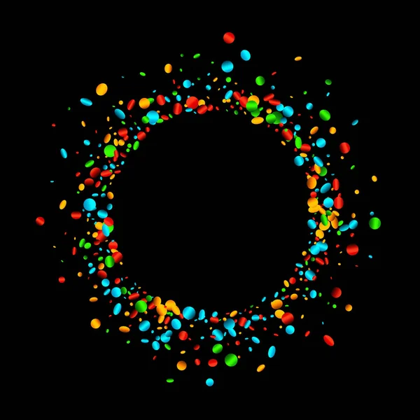 Kruhu tvar konfety šablona — Stockový vektor