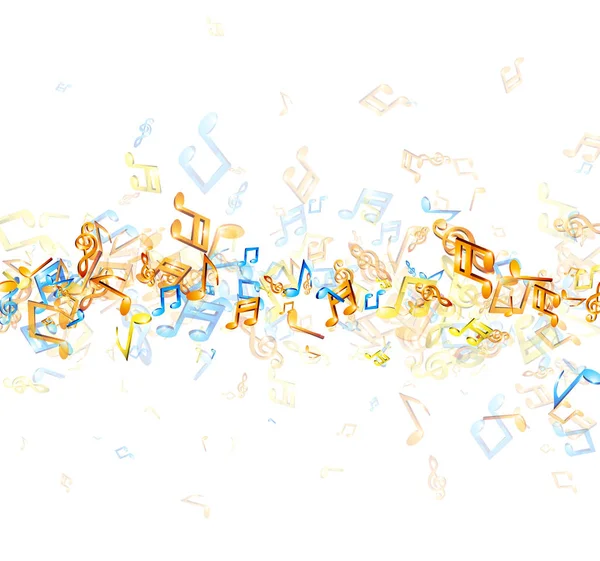 Plantilla de notas musicales — Vector de stock