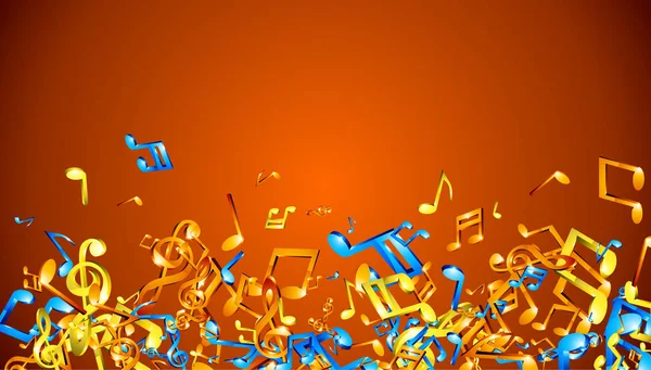 Modèle de notes de musique — Image vectorielle