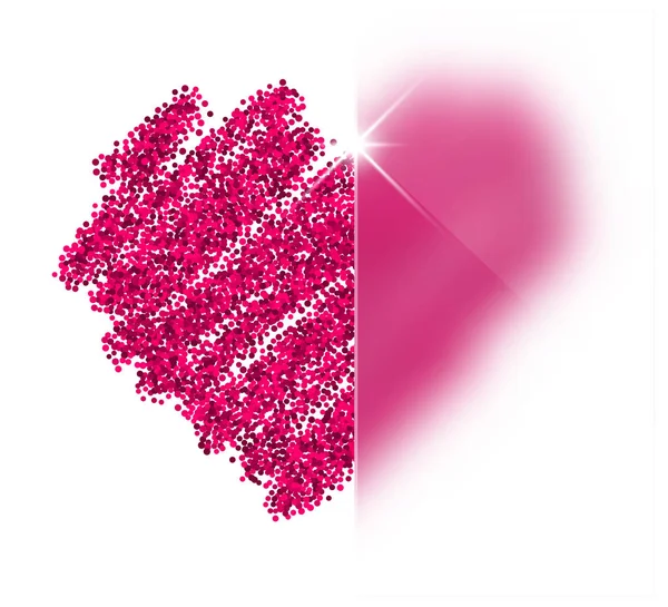 Valentinstag Herz Grußkarte — Stockvektor