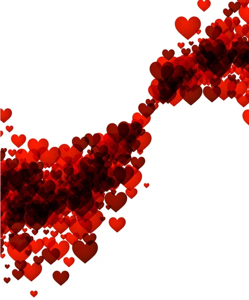 Alla hjärtans dag mall med hjärtan — Stock vektor