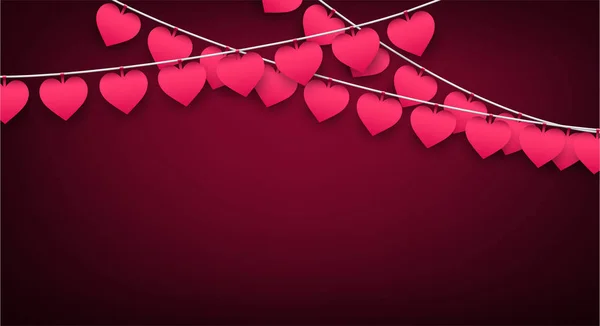 Valentijnsdag sjabloon met hart — Stockvector