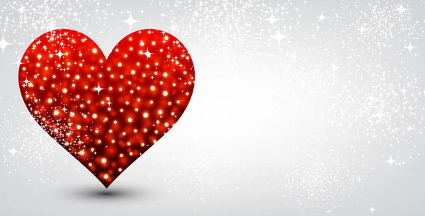 Dia dos Namorados cartão de saudação coração —  Vetores de Stock
