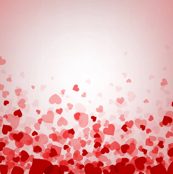 Valentines day template with hearts — Stock Vector