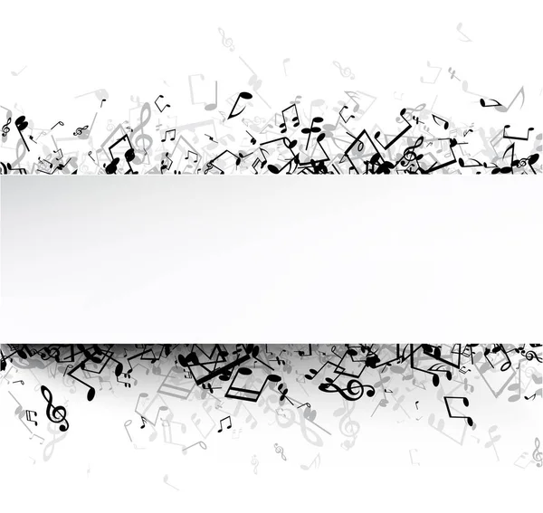 Modèle de notes de musique — Image vectorielle