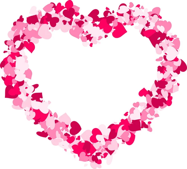 Frame made of hearts — Stock Vector
