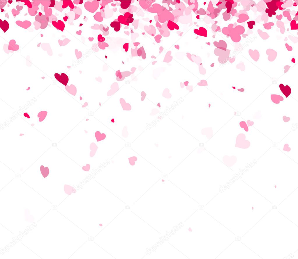 valentines day template with hearts