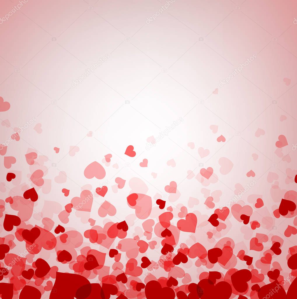 valentines day template with hearts