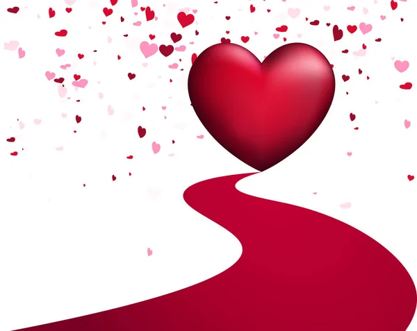 Amor fondo de San Valentín con corazones . — Vector de stock