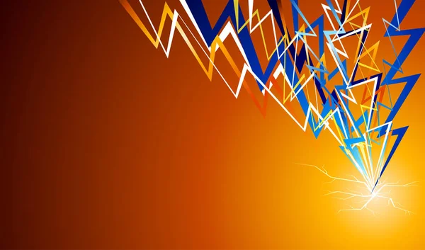 Oranje abstracte achtergrond van flash. — Stockvector