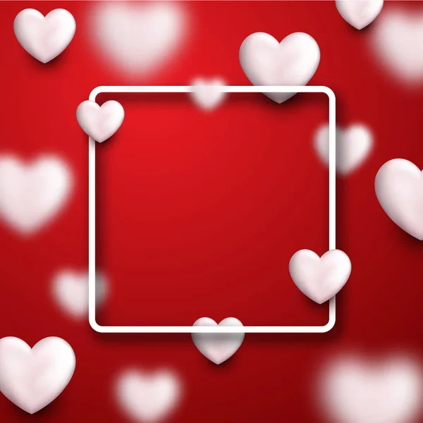 Fundo do amor de Valentim com corações . — Vetor de Stock