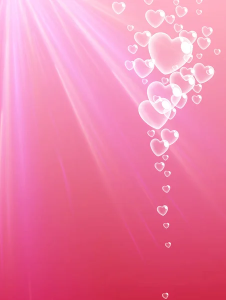 Ροζ φόντο ημέρα του Αγίου Βαλεντίνου με την καρδιά. — Διανυσματικό Αρχείο