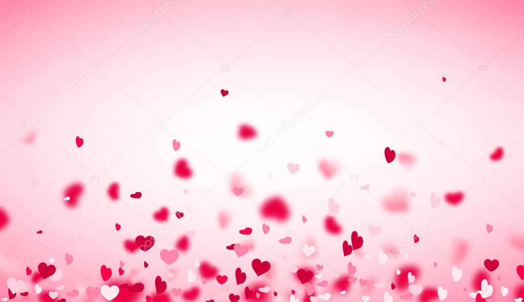 Love valentine's background with hearts.