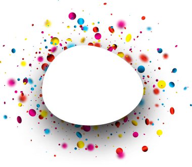 Renkli konfetiyle şenlikli bir arka plan.