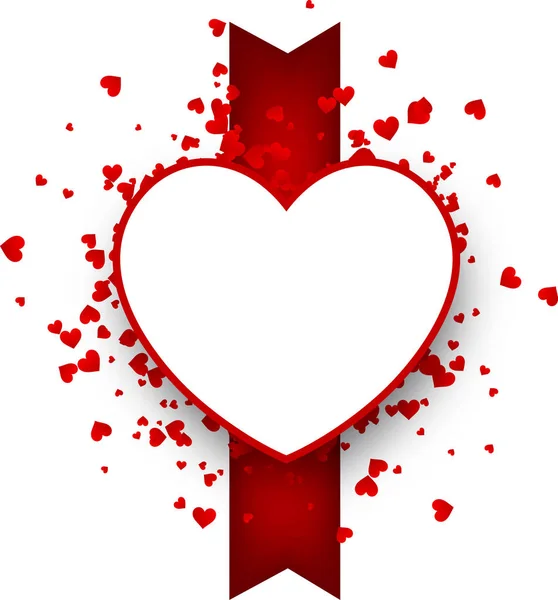 Valentine's achtergrond met hart — Stockvector