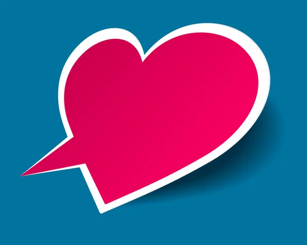 Valentine's achtergrond met rood hart. — Stockvector