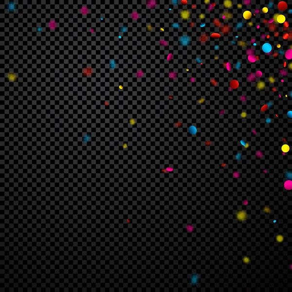 Fond festif avec des confettis colorés. — Image vectorielle