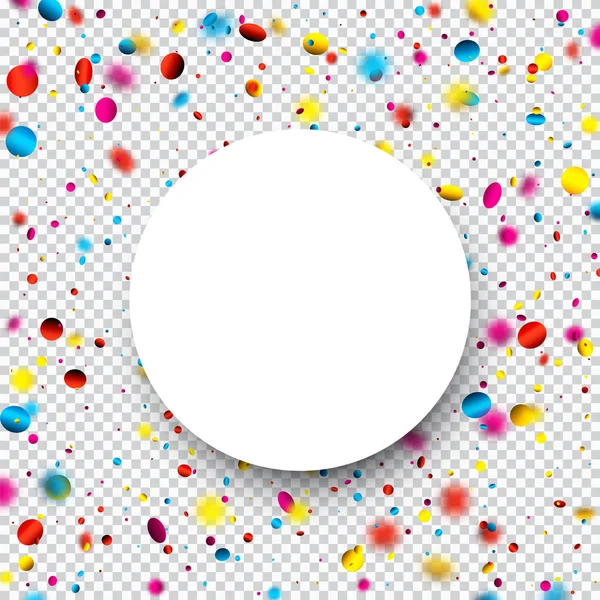 Fond festif avec des confettis colorés. — Image vectorielle