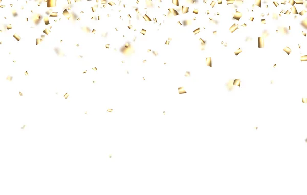 Fond festif avec confettis dorés . — Image vectorielle