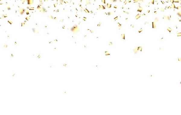 Fundo festivo com confete dourado . — Vetor de Stock