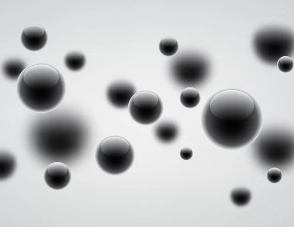 Bulles noires abstraites — Image vectorielle