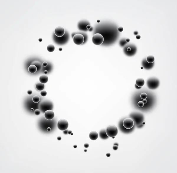 Bulles rondes noires — Image vectorielle