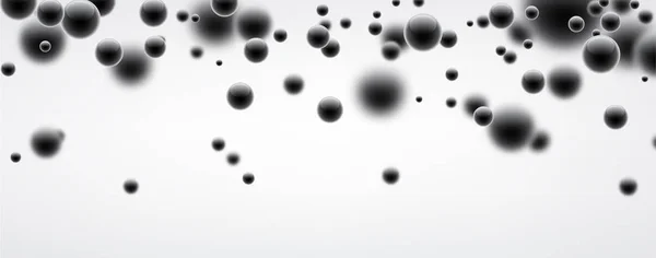 Bulles noires abstraites — Image vectorielle