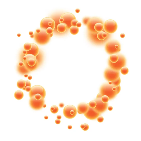 Bulles rondes orange — Image vectorielle