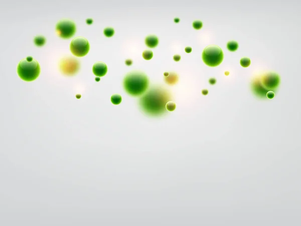 Abstracte groene bubbels — Stockvector