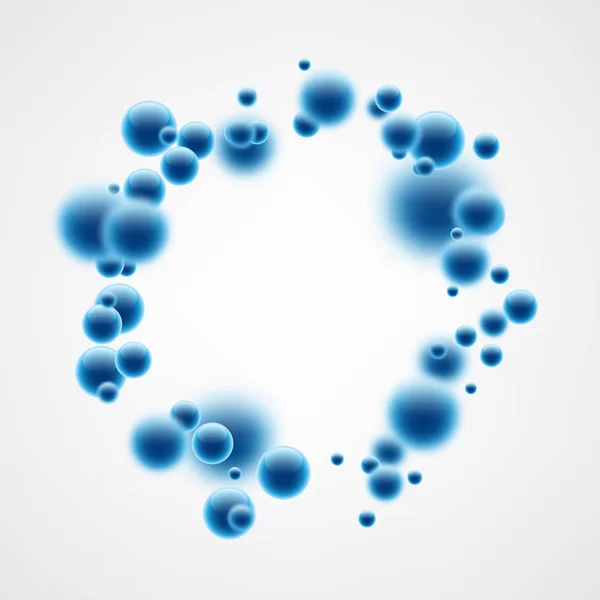 圆形的蓝色泡泡 — 图库矢量图片