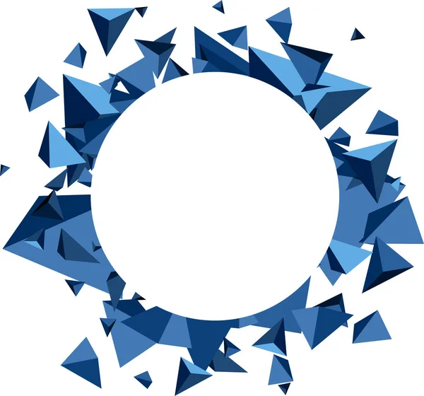 Круглые синие тригоны — стоковый вектор
