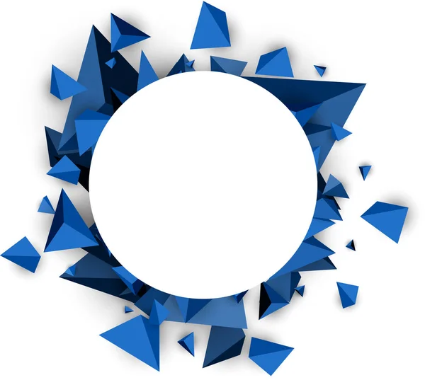 Ronde blauwe trigons — Stockvector