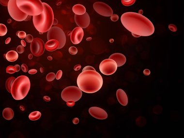 Macro streaming red blood cells clipart