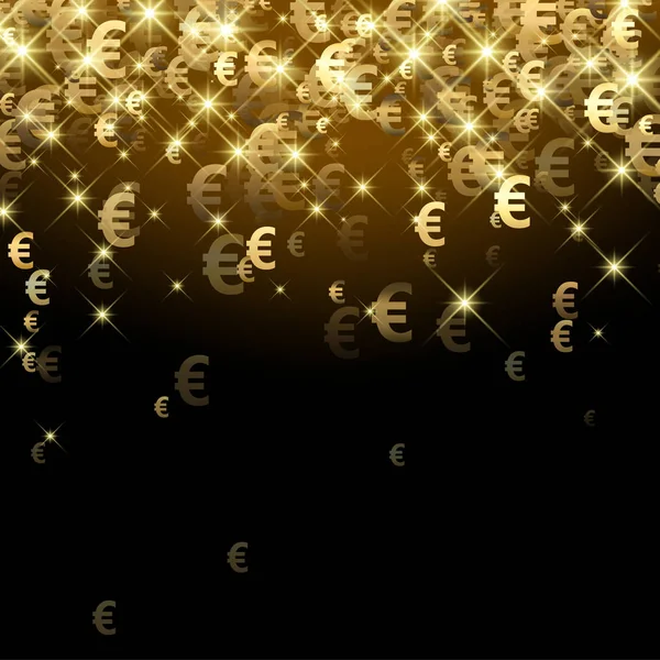 Banderoll med euron tecken. — Stock vektor