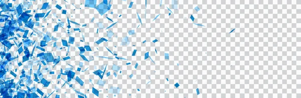 青い紙吹雪とパターン — ストックベクタ