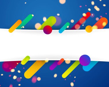 desen beyaz kağıt ve renkli şeritler