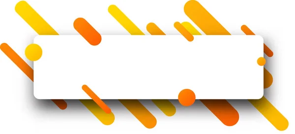 Muster mit weißem Papier und orangefarbenen Streifen — Stockvektor