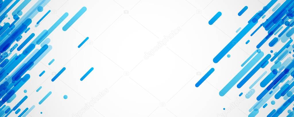 template with blue strips