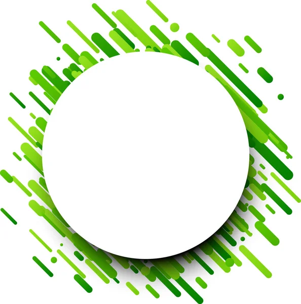 緑の丸い用紙の背景 — ストックベクタ