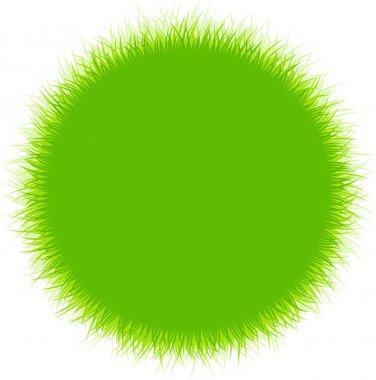 Yeşil çim yuvarlak.