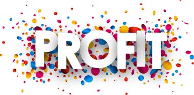 Kar kağıt kart konfeti ile