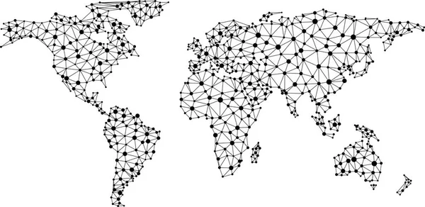 Globální komunikace mapa — Stockový vektor