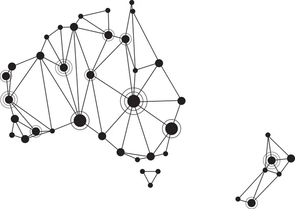 Abstrakte Australien-Karte — Stockvektor