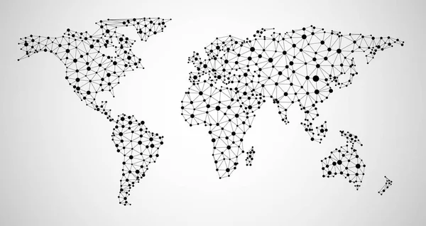 Mapa de comunicaciones globales — Archivo Imágenes Vectoriales