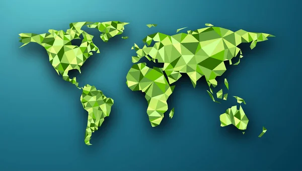 Green geometric map — Stock Vector