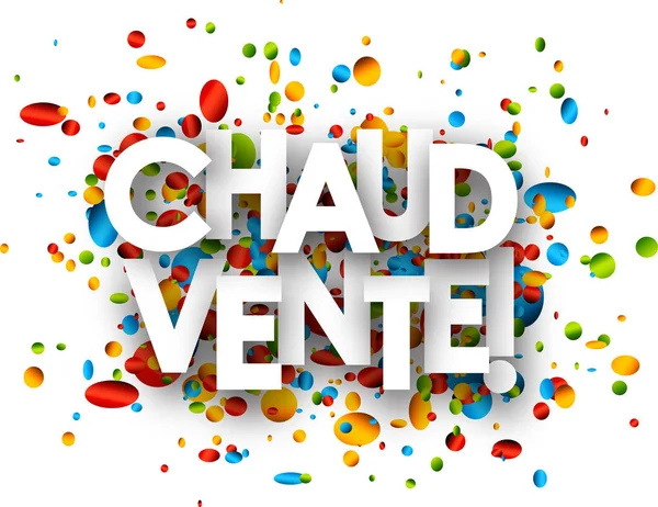 Banner de venta caliente con confeti — Vector de stock